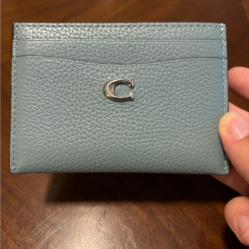 NWOT- Coach Essential Card Case in Aquamarine